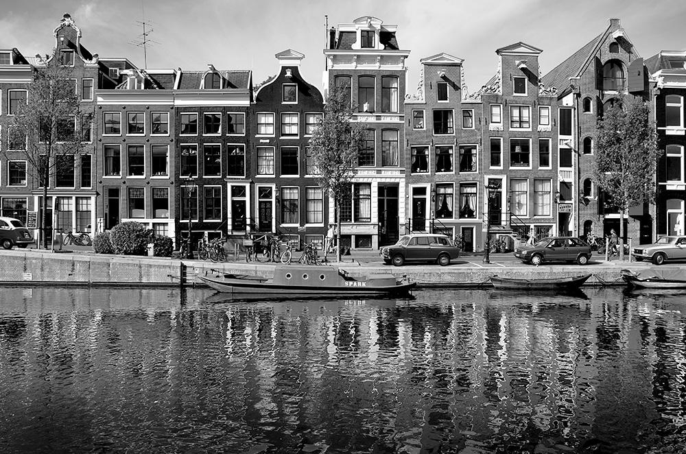 Fototapete Altbauten Amsterdam