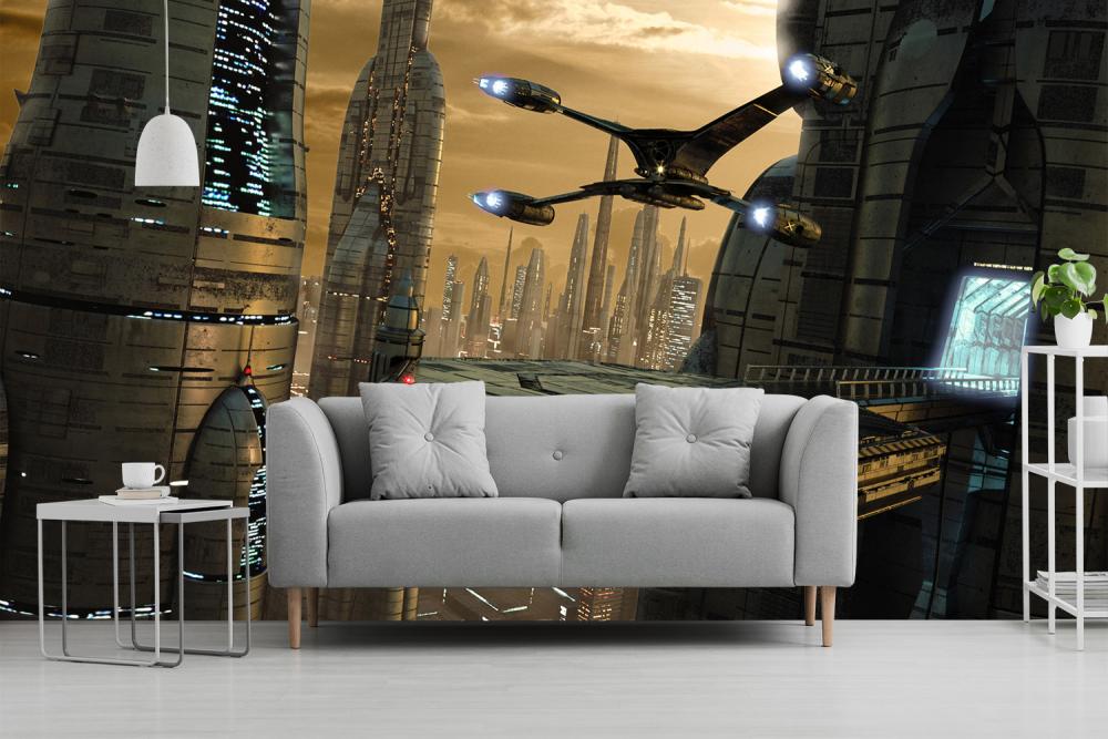 Fototapete Science Fiction Stadt