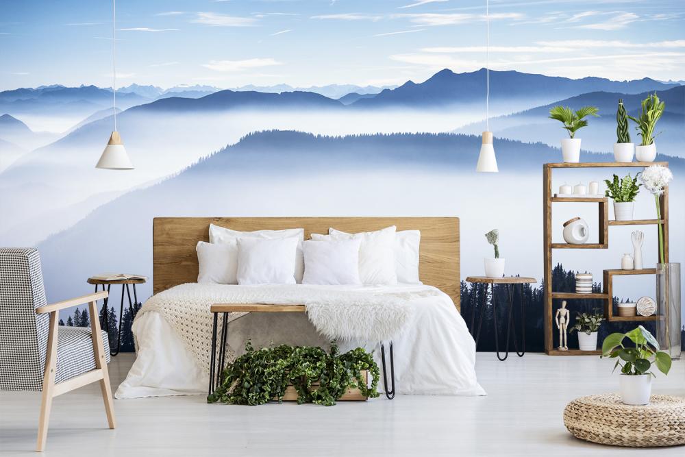 Fototapete Alpen im Nebel