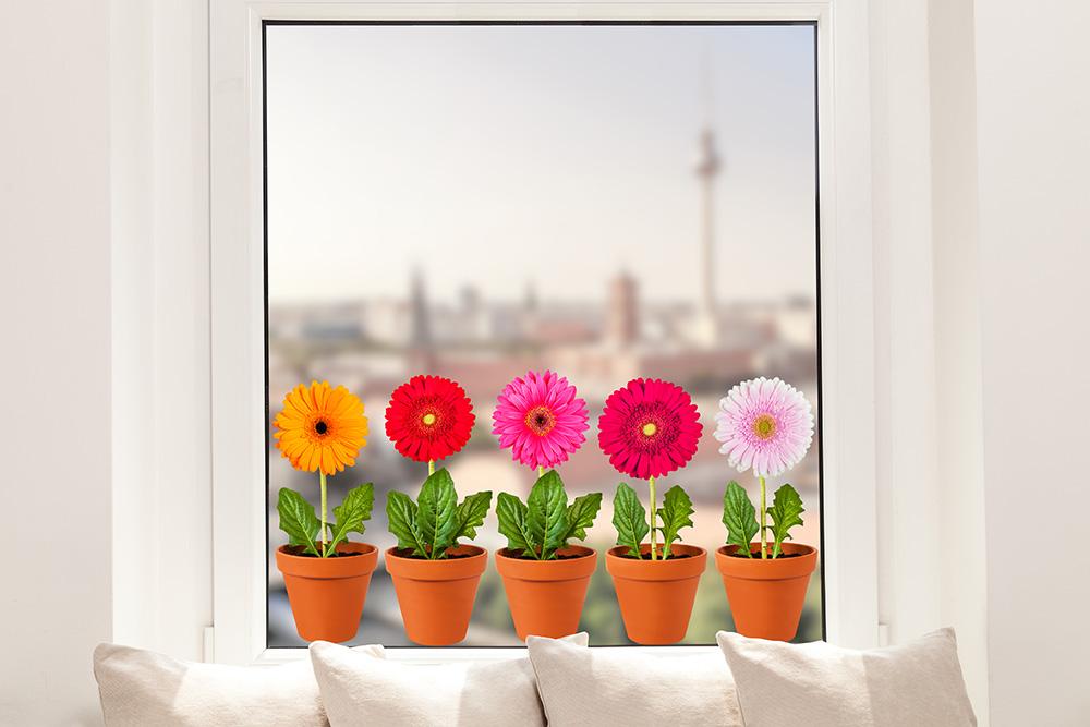 Gerbera Fenstersticker