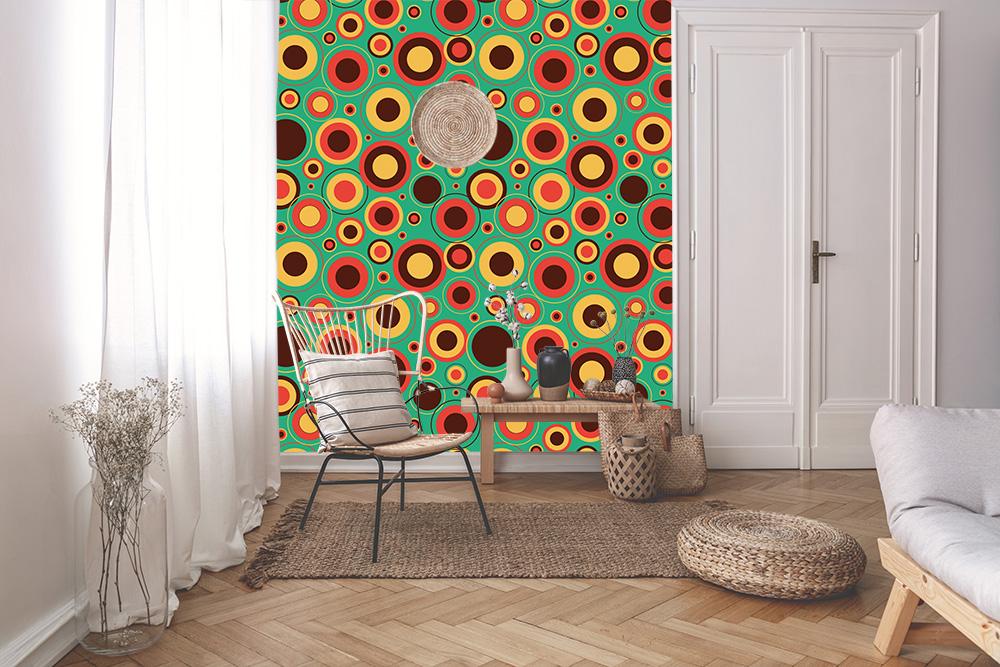 Fototapete aus Vlies im Retro-Stil der 70er-Jahre