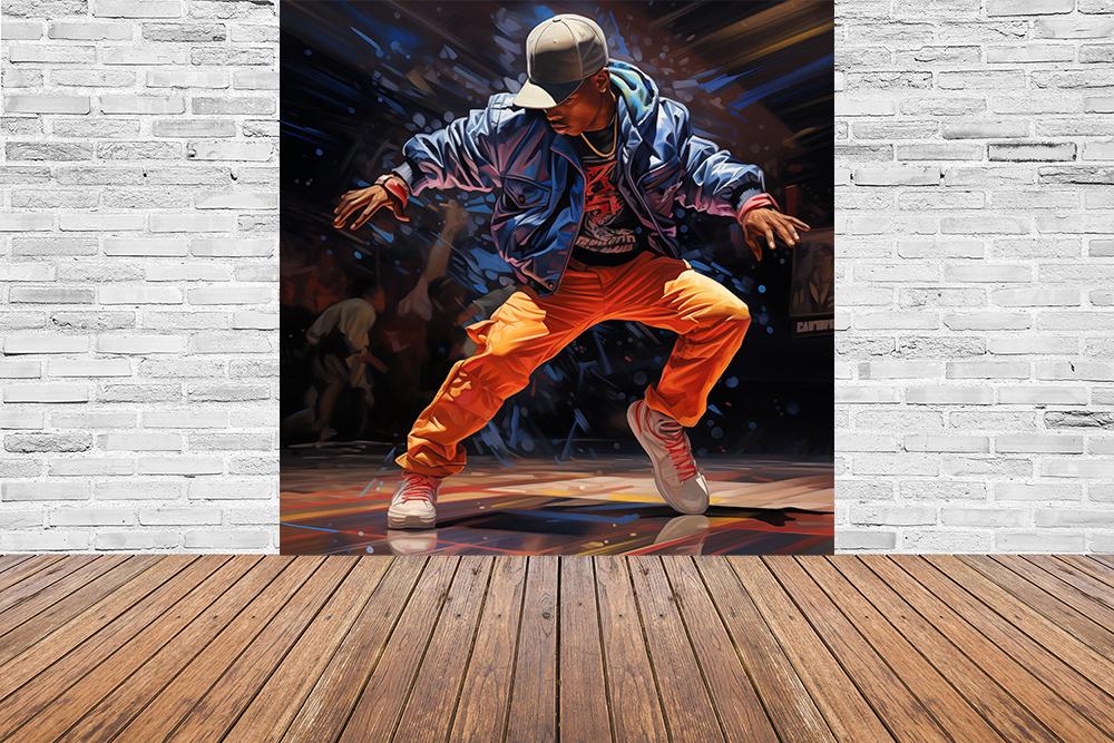 KI-Fototapete aus Vlies – Hip Hop Breakdance KI-generiert