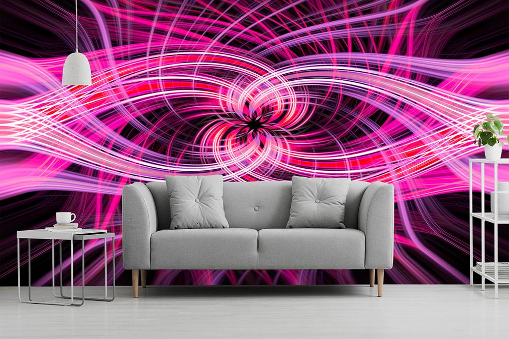 Fototapete pinkes Design mit symmetrischen Formen