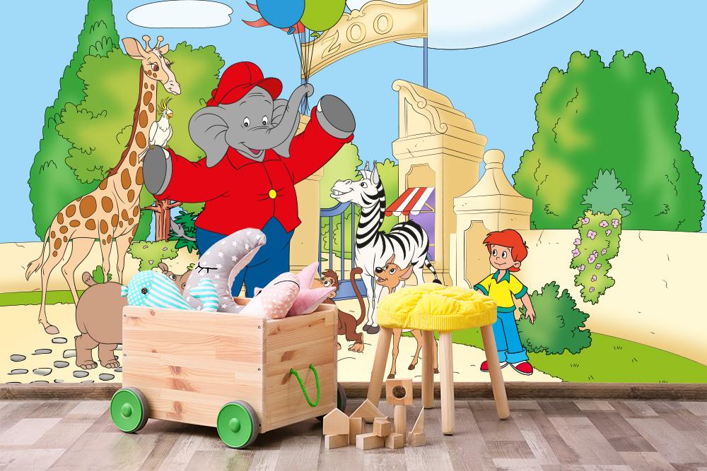 Fototapete mit Benjamin Blümchen und Otto