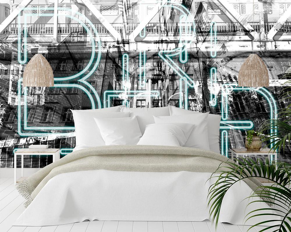 Fototapete – Berlin Collage in Schwarz-Weiß im urbanen Design