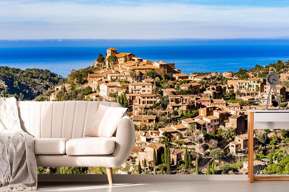 Fototapete die Stadt Deia auf Mallorca