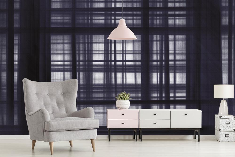 3D-Fototapete Design mit dunklen Streifen