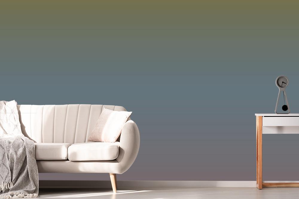 Fototapete Farbverlauf in den Naturfarben Grün, Blau und Lila