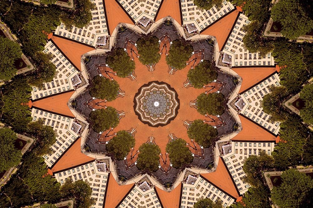 Fototapete Kaleidoskop von Häusern in Berlin