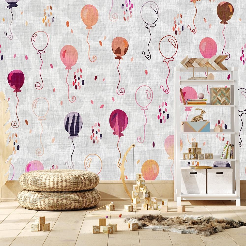 Kinderzimmer Fototapete mit einem Lufballon-Muster
