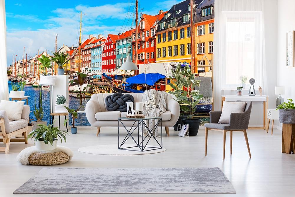 Fototapete Hafen von Kopenhagen in Norwegen