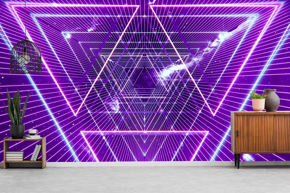 Fototapete violette Laserlichter