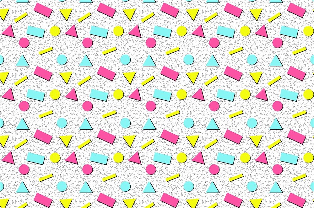 Mustertapete Memphis-Design im 90er Jahre Stil