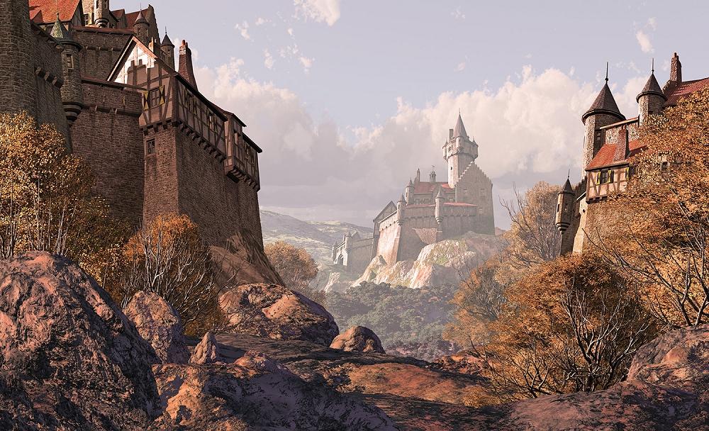 Fototapete Burg im Mittelalter