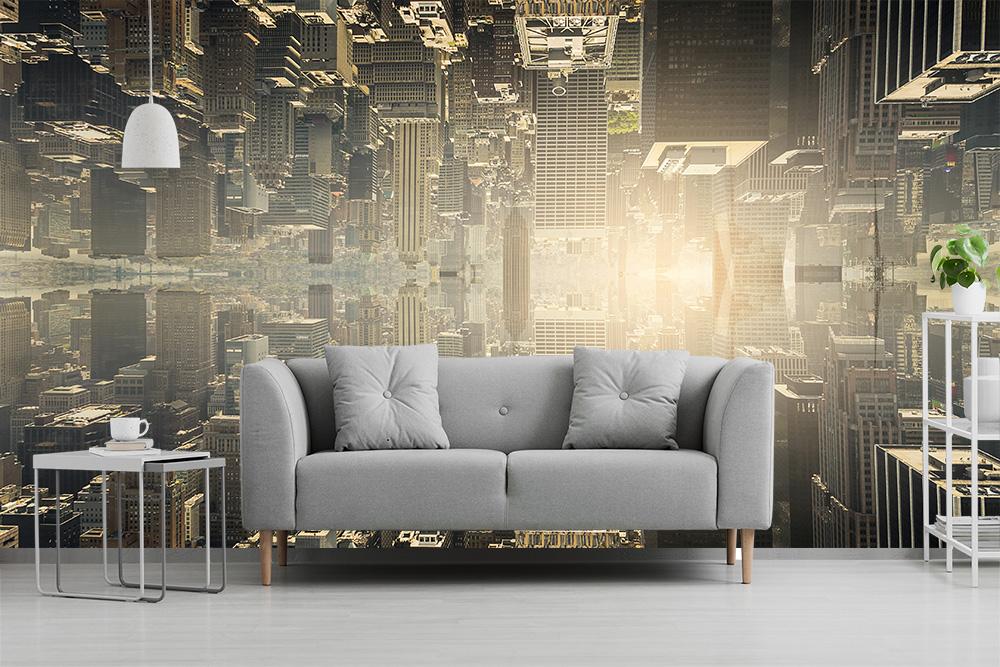 Vlies-Fototapete – Surreale Fotomontage von New York