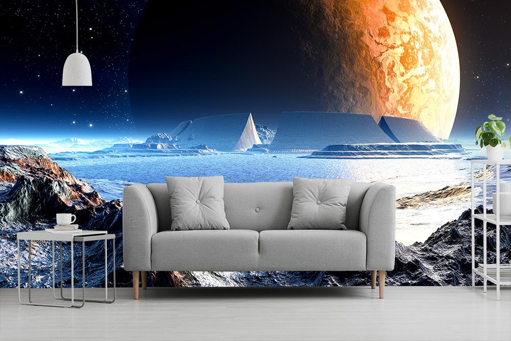 Fototapete Science-Fiction-Planet