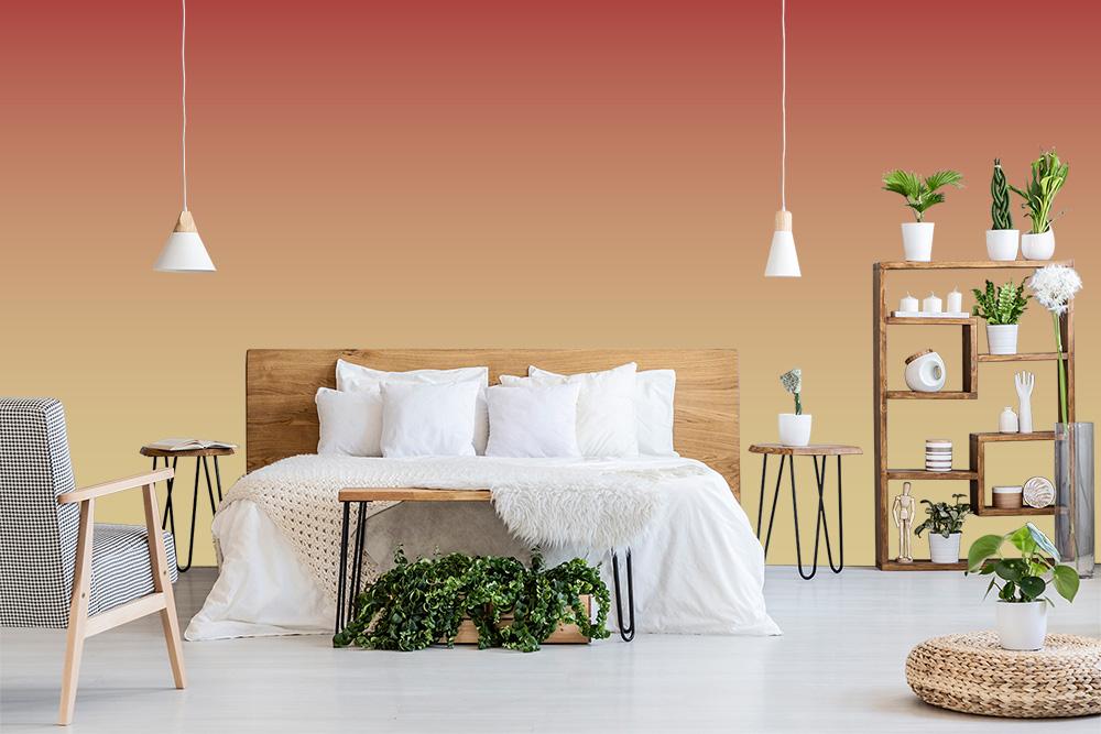 Fototapete Retro-Farben mit Orange und Rot