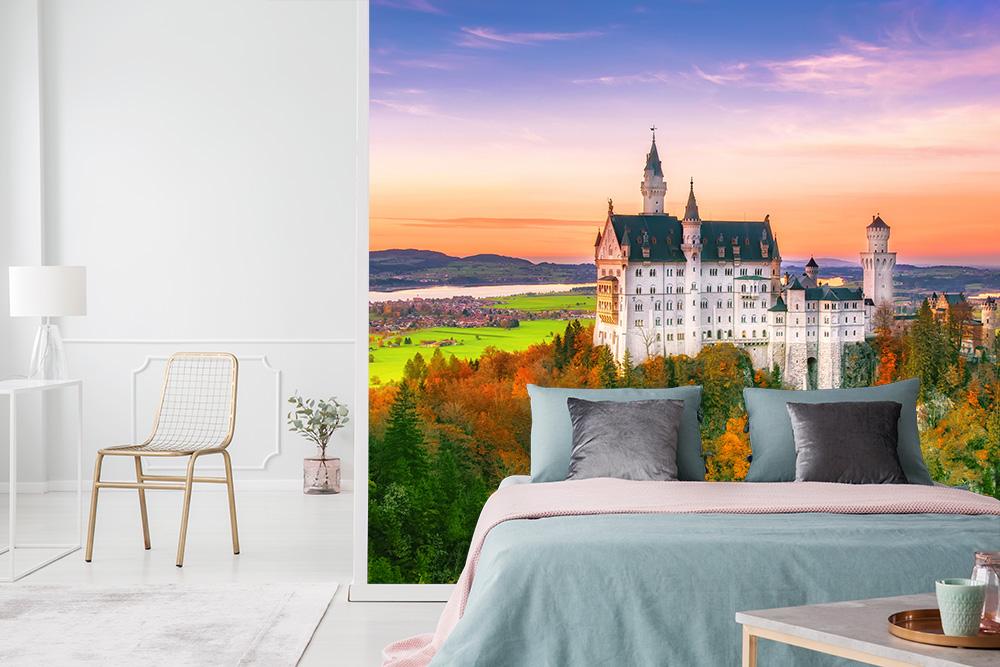 Fototapete Schloss Neuschwanstein im Herbst