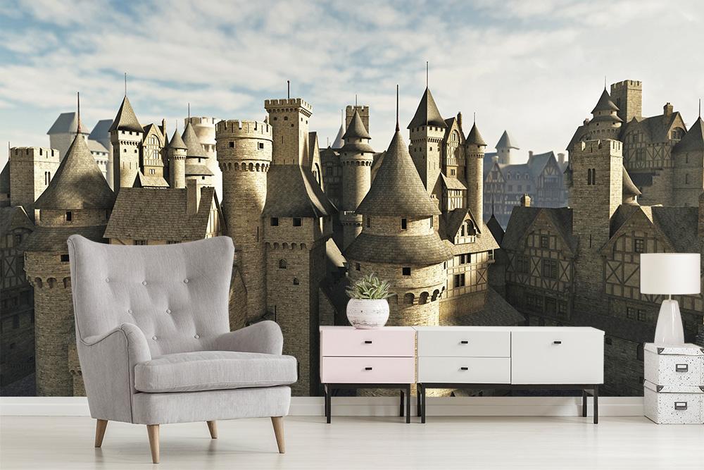 Fototapete Stadt im Mittelalter