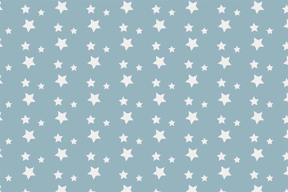 Fototapete mit Sternen auf einem blauen Hintergrund für Kinderzimmer