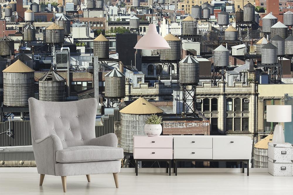 Fototapete Wasserspeicher in New York