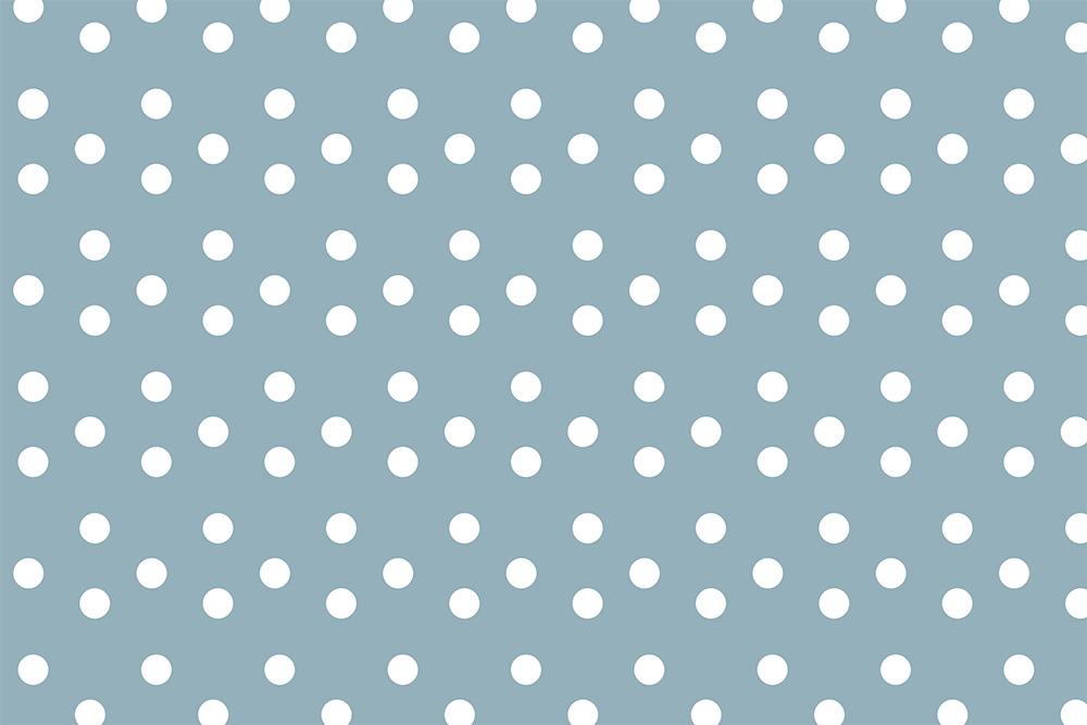 Kinderzimmer Punkte Tapete mit weißen Punkten auf blauem Hintergrund
