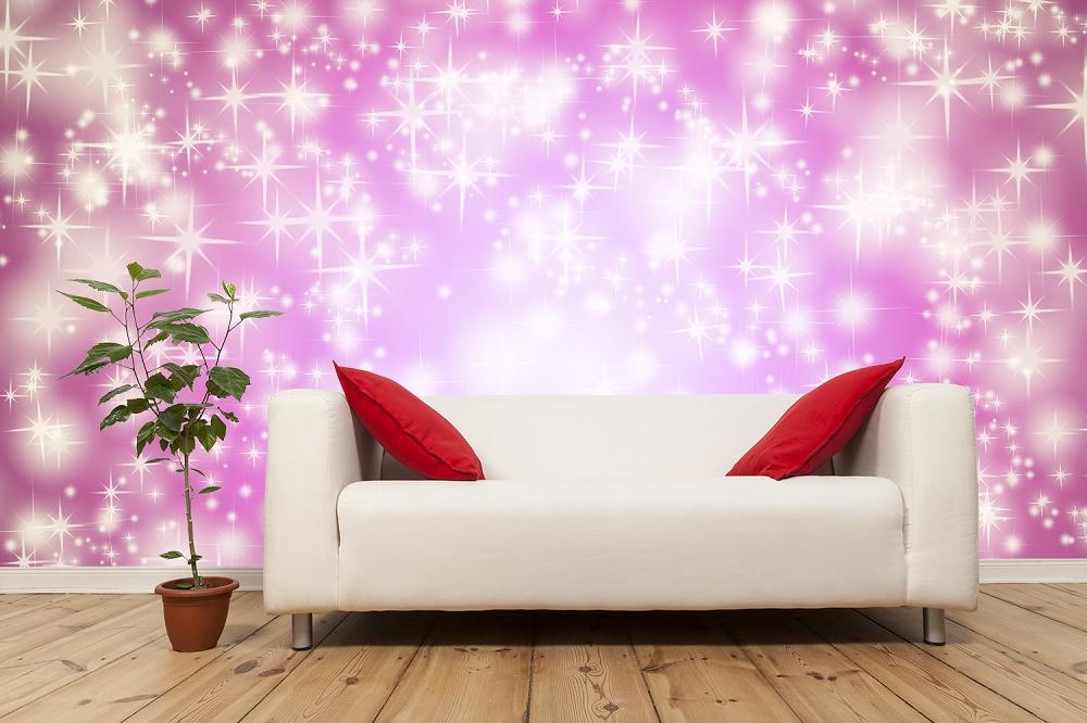 Fototapete Pinker Sternenhintergrund