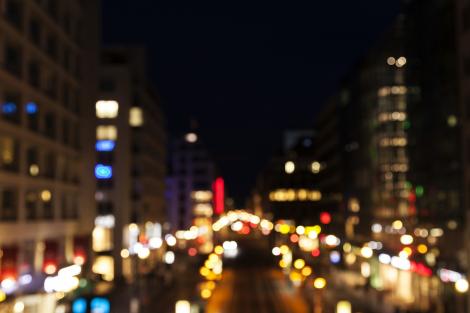 Fototapete Friedrichstraße in Berlin verschwommen