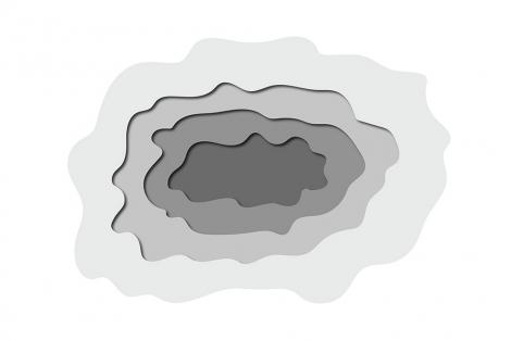 Fototapete 3D-Optik mit grauen Tiefenebenen