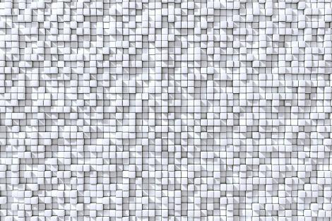 3D-Fototapete weißes Quader Design