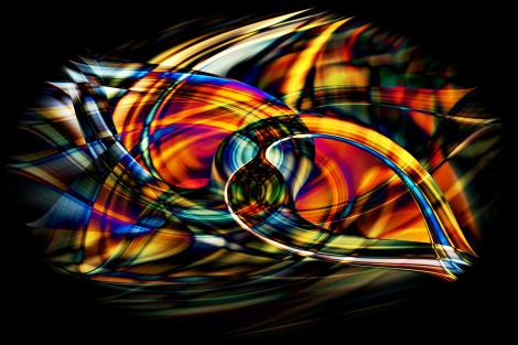 Fototapete buntes abstraktes Skater-Design