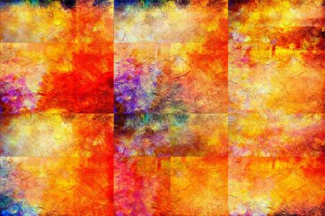 Fototapete – Malerisches Art-Design in Rot und Orange