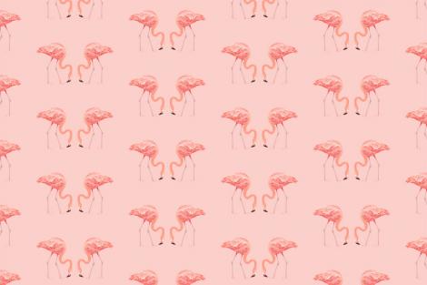 Fototapete mit einem Flamingo-Muster auf rosa Hintergrund