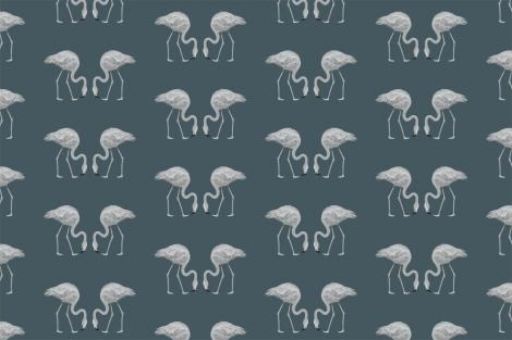 Fototapete mit Flamingomuster in Schwarz-Weiß