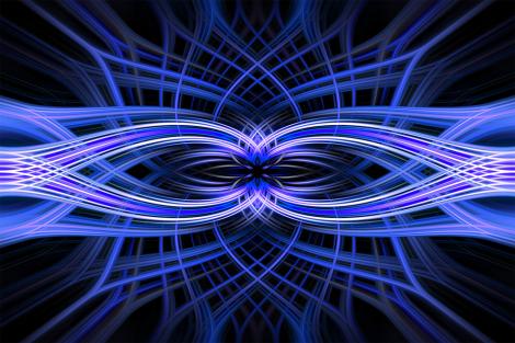 Design-Fototapete blaue runde Formen