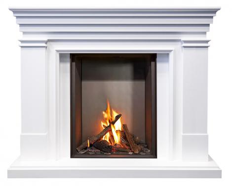 Fototapete weißer Kamin