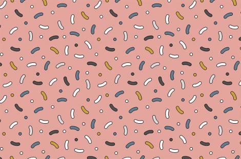 Vlies-Fototapete Retro-Muster im Memphis Stil auf Rosa-Hintergrund