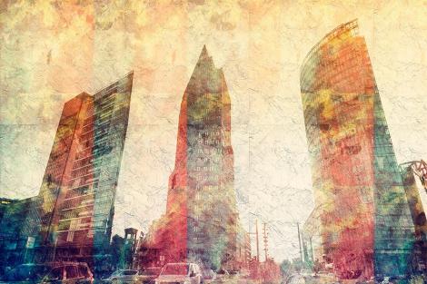 Fototapete - Potsdamer Platz in Berlin im Artdesign