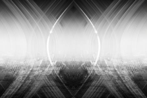 Fototapete Berlin abstrakt als Collage in Schwarz-Weiß