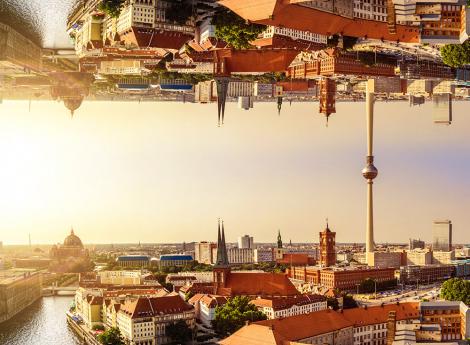 Fototapete Berlin Panorama Spiegelung
