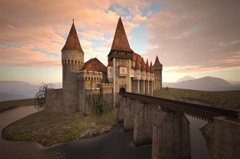 Fototapete alte Burg aus dem Mittelalter