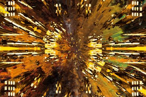 Fototapete explosives Design in Brauntönen