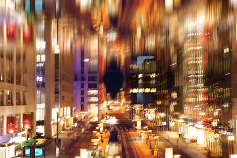 Fototapete Berlin Friedrichstraße im Artwork-Design