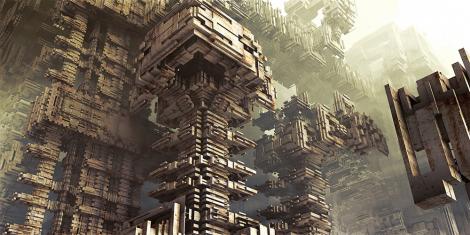 Fototapete futuristische Gebäude