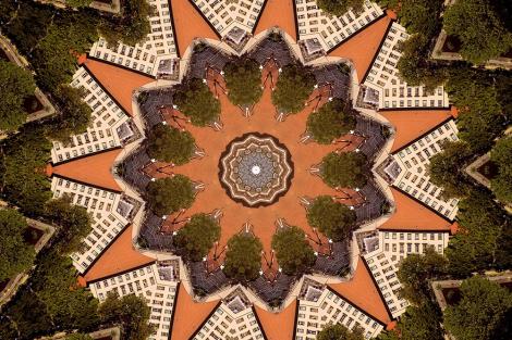 Fototapete Kaleidoskop von Häusern in Berlin