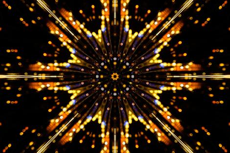 Fototapete Lichter in Sternenform im Dunkeln