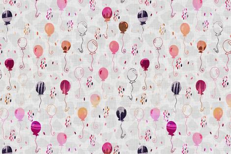 Kinderzimmer Fototapete fliegende Luftballons im Stoff-Design