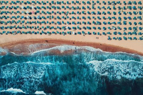 Fototapete Luftbild vom Strand