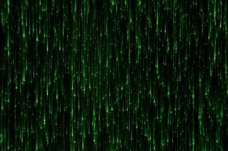 Fototapete – Datenmatrix in Grün