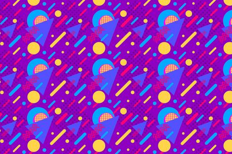 Mustertapete im 80er Jahre Design in Violett